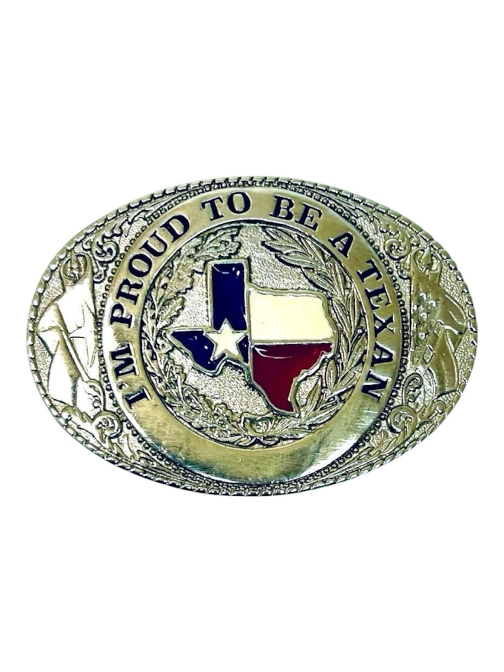 I'm Proud To Be A Texan Belt Buckle VINTAGE 1986 Limited Edition #7807